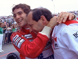 Senna e Ron Dennis: era só alegria