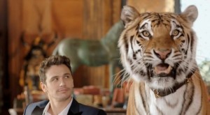 O ilustre convidado de James Franco: o tigre de bengala