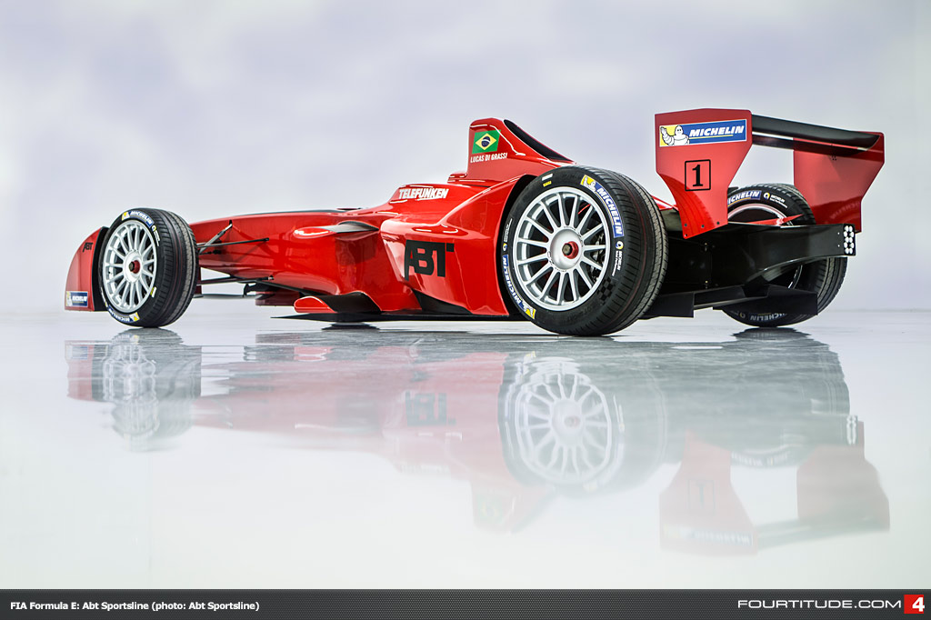 O carro de Di Grassi da Audi Sport ABT Fórmula E Team.