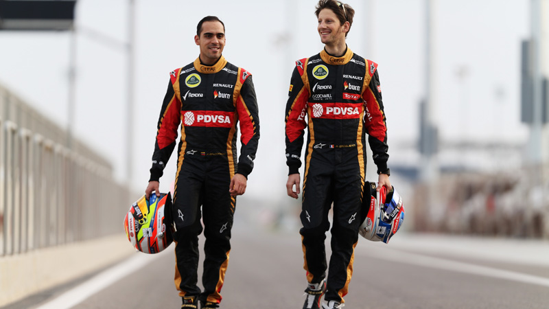 Pastor Maldonado e Romain Grosjean: bons tempos em Barcelona