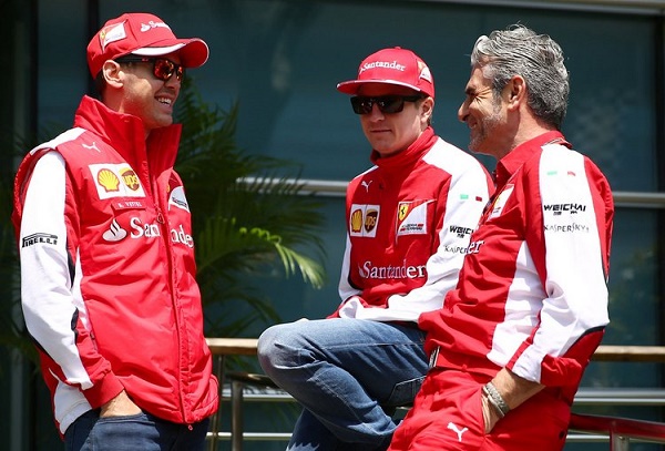 Arrivabene está feliz com a dupla Vettel e Raikkonen