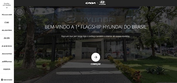 Baixa Tour virtual Flagship Hyundai